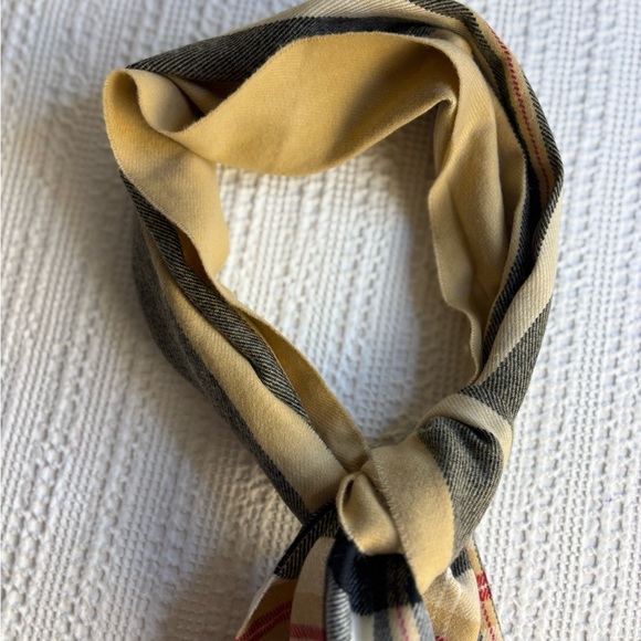 Unisex Adult Blk , Tan , & Red 100% Cashmere Plaid Classic Scarf (12.7 x 35) - Picture 4 of 8